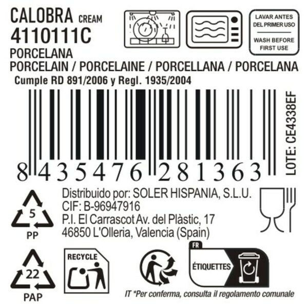 Schüssel La Mediterránea Calobra Beige Ø 15,5 cm (24 Stück) – Bild 4
