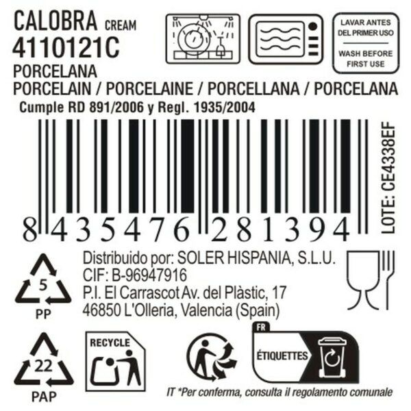 Kochschüssel La Mediterránea Calobra 31,2 x 17,5 cm (24 Stück) – Bild 2