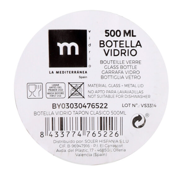 Glas-Flasche La Mediterránea Glas 500 ml (24 Stück) – Bild 5