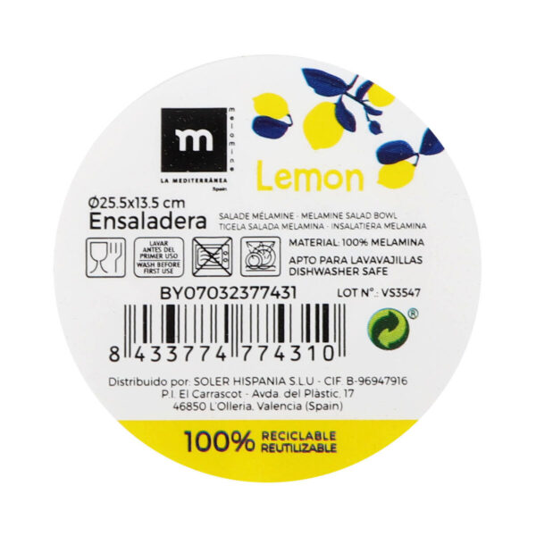 Salatschüssel La Mediterránea LEMON 25,5 x 13,5 cm (8 Stück) – Bild 4
