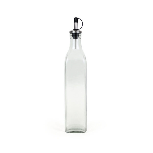 Ölfläschchen Anna Durchsichtig Silberfarben Glas 0,5 L (24 Stück) – Bild 2