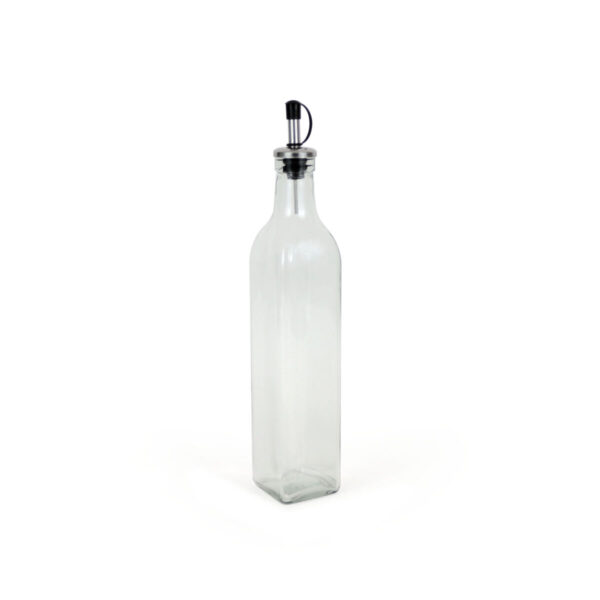 Ölfläschchen Anna Durchsichtig Silberfarben Glas 0,5 L (24 Stück) – Bild 3