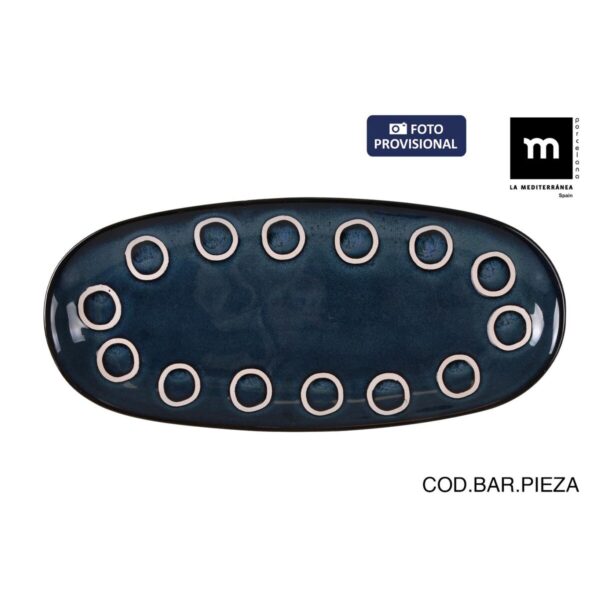 Kochschüssel La Mediterránea Almudena Blau Oval 29 x 13,5 x 2,4 cm (24 Stück) – Bild 3