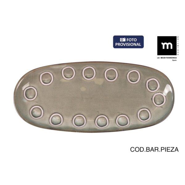 Kochschüssel La Mediterránea Almudena Grau Oval 29 x 13,5 x 2,4 cm (24 Stück) – Bild 4