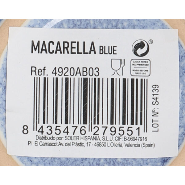 Flacher Teller La Mediterránea Macarella blue Ø 20,5 cm (24 Stück) – Bild 2