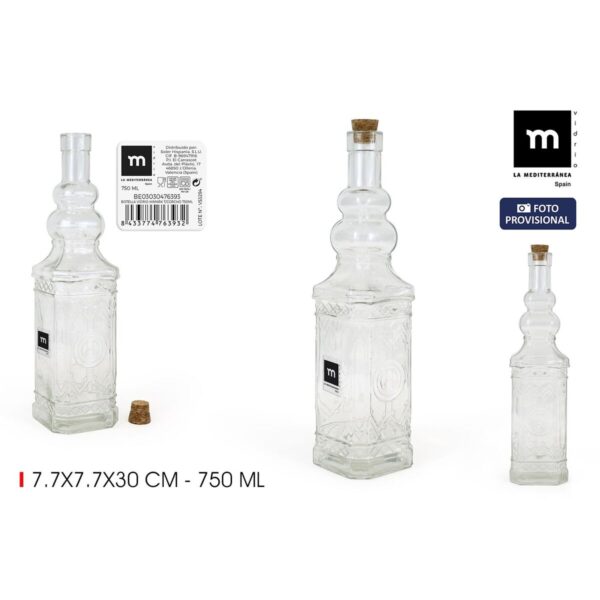 Glas-Flasche La Mediterránea Glas 750 ml (24 Stück) – Bild 2