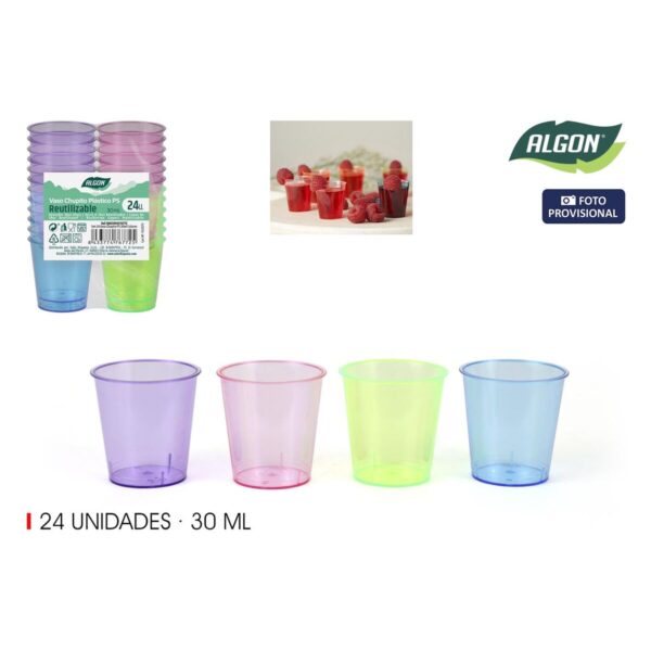 Schnapsglas Algon Ø 4 cm 30 ml 24 Stücke (24 Stück) – Bild 2