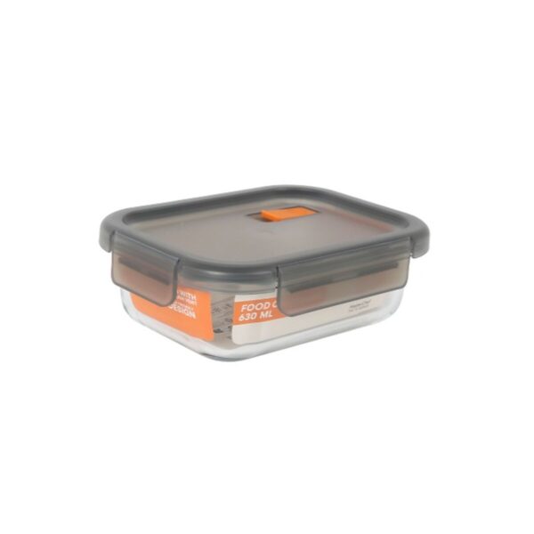 Lunchbox hermetisch MasterChef Grau Durchsichtig rechteckig 630 ml (6 Stück) – Bild 3