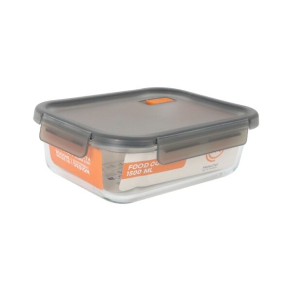 Lunchbox hermetisch MasterChef Grau Durchsichtig rechteckig 1,5 L (6 Stück) – Bild 2