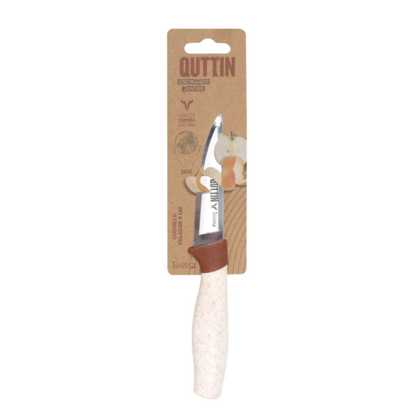 Schälmesser Quttin Terra Braun Silberfarben Edelstahl 9 cm (48 Stück) – Bild 3