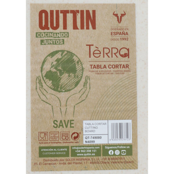 Schneidebrett Quttin TERRA 26,5 x 18 x 0,7 cm (12 Stück) – Bild 3