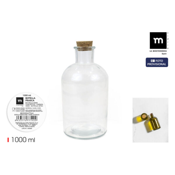 Glas-Flasche La Mediterránea 1 L (12 Stück) – Bild 3