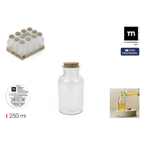 Glas-Flasche La Mediterránea 250 ml 0,25 L (36 Stück) – Bild 2