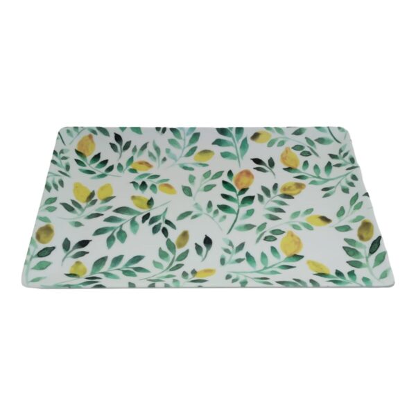 Tablett für Snacks La Mediterránea Zitronengelb 30 x 20 x 2,5 cm (12 Stück) – Bild 2