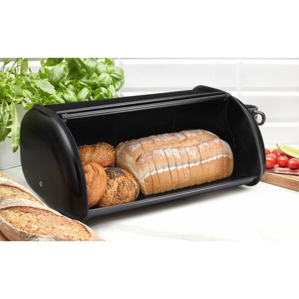 Brotkorb Quttin Schwarz Metall 43,5 x 27,5 x 18,5 cm (3 Stück) – Bild 3