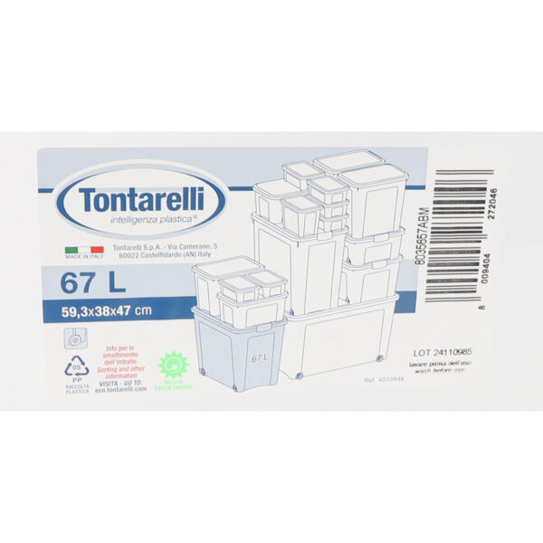 Aufbewahrungsbox mit Rädern Tontarelli 59 x 38'5 x 47'5 cm (4 Stück) – Bild 4