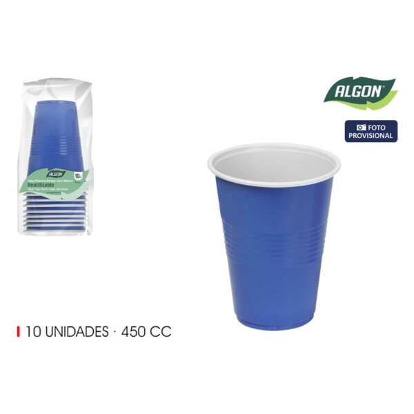 Gläserset Algon Blau 450 ml 10 Stücke (18 Stück) – Bild 2