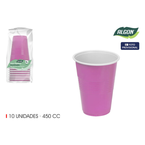 Gläserset Algon Rosa 450 ml 10 Stücke (18 Stück) – Bild 2