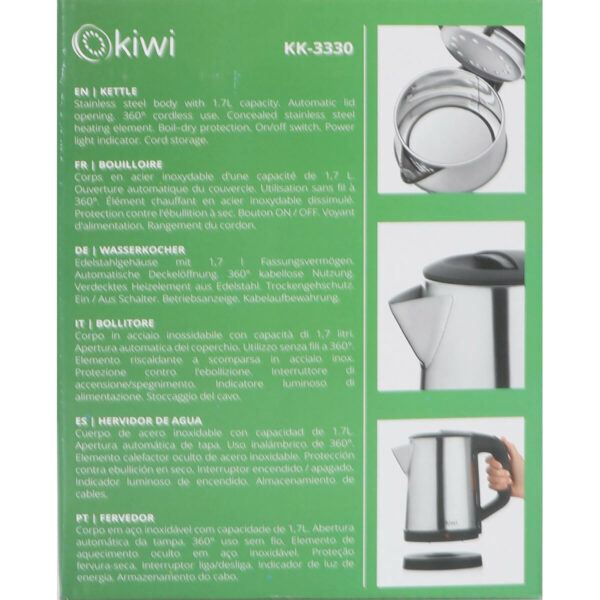 Wasserkocher Kiwi Stahl 1800 W 1,7 L (4 Stück) – Bild 7