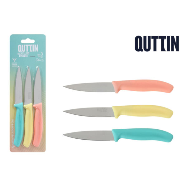 Schälmesserset Quttin Basic Bunt Edelstahl 9 cm 3 Stücke (18 Stück) – Bild 4