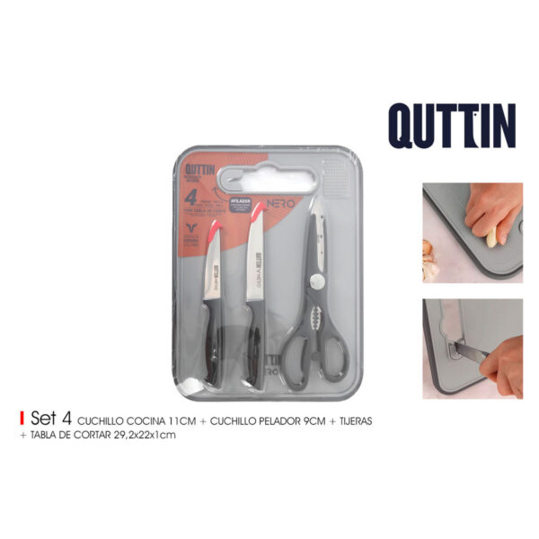 Messerset Quttin Nero 4 Stücke (6 Stück) – Bild 2