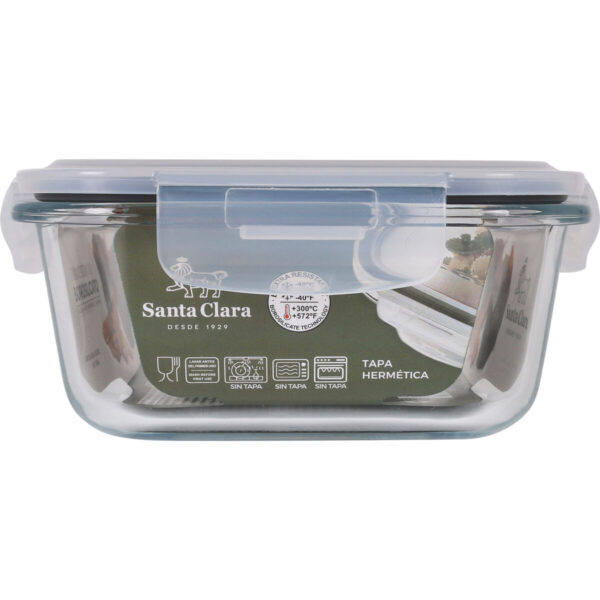 Lunchbox hermetisch Santa Clara Durchsichtig rechteckig 1L (6 Stück) – Bild 4