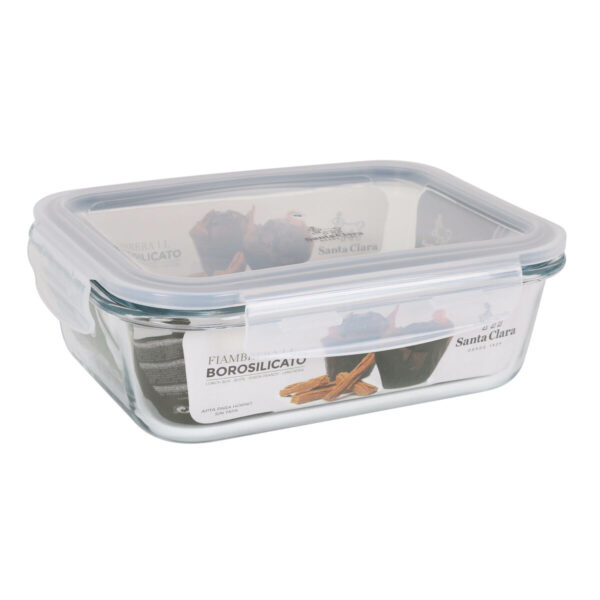 Lunchbox hermetisch Santa Clara Durchsichtig rechteckig 1L (6 Stück) – Bild 2