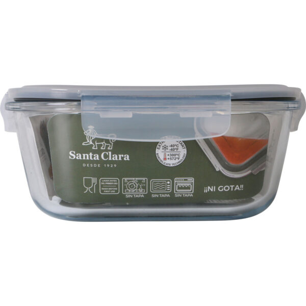 Lunchbox hermetisch Santa Clara Durchsichtig rechteckig 2,4 L (4 Stück) – Bild 4