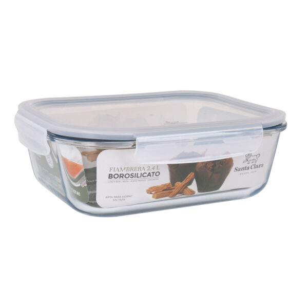Lunchbox hermetisch Santa Clara Durchsichtig rechteckig 2,4 L (4 Stück) – Bild 2