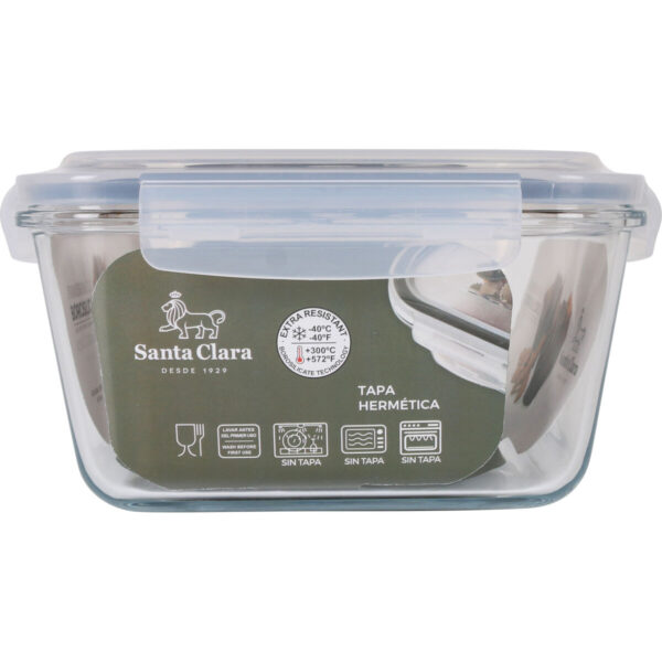 Lunchbox hermetisch Santa Clara Durchsichtig rechteckig 3,5 L (3 Stück) – Bild 4