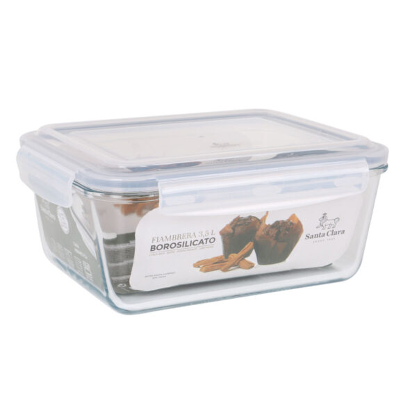 Lunchbox hermetisch Santa Clara Durchsichtig rechteckig 3,5 L (3 Stück) – Bild 2