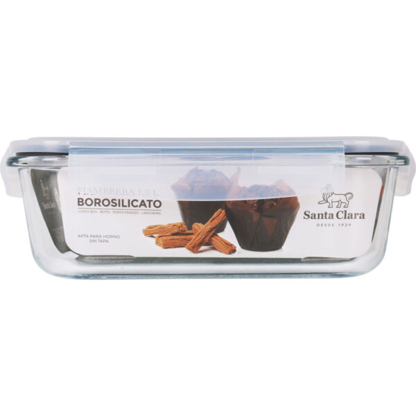 Lunchbox hermetisch Santa Clara Durchsichtig rechteckig 1,5 L (6 Stück) – Bild 3