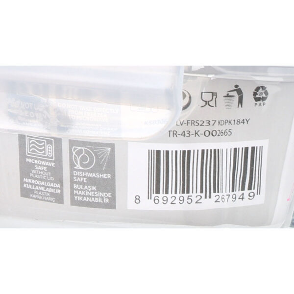 Lunchbox hermetisch LAV Grau Durchsichtig 0,4 l (12 Stück) – Bild 3