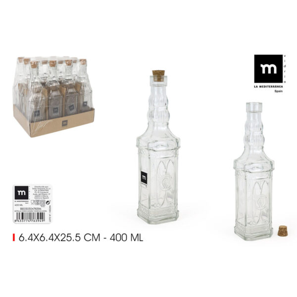 Glas-Flasche La Mediterránea Glas 400 ml (24 Stück) – Bild 2