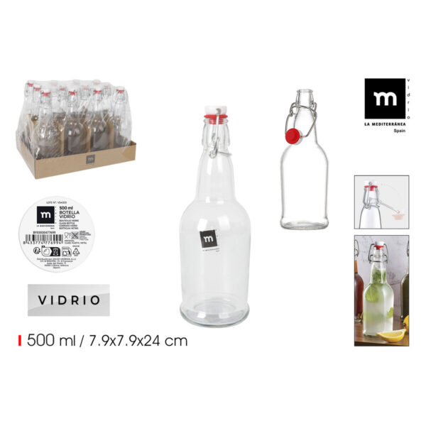 Glas-Flasche La Mediterránea 500 ml 0,5 L (24 Stück) – Bild 2