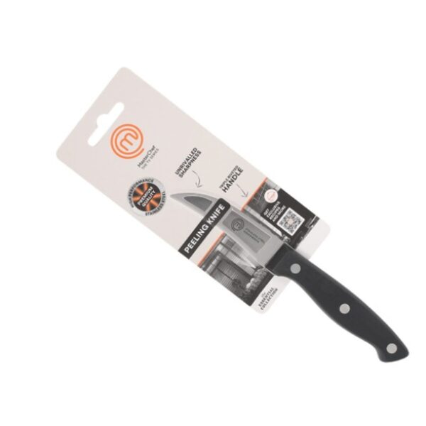 Schälmesser MasterChef Schwarz Silberfarben Edelstahl 7 cm (24 Stück) – Bild 2