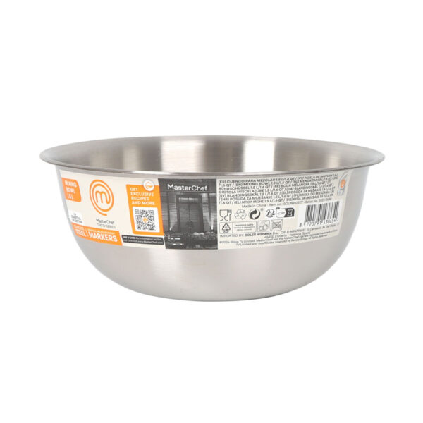 Schüssel MasterChef Edelstahl 1,2 L 19 x 7,5 cm (24 Stück) – Bild 4