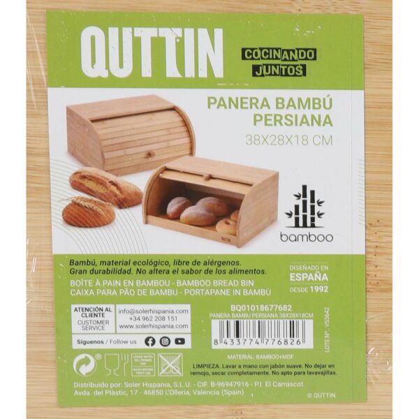 Brotkorb Quttin Bambus 38 x 28 x 18 cm (4 Stück) – Bild 5