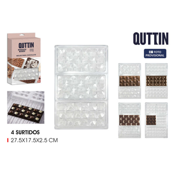 Gebäckbackform Quttin CHOCOLATE 27,5 x 17,5 x 2,5 cm (12 Stück) – Bild 2