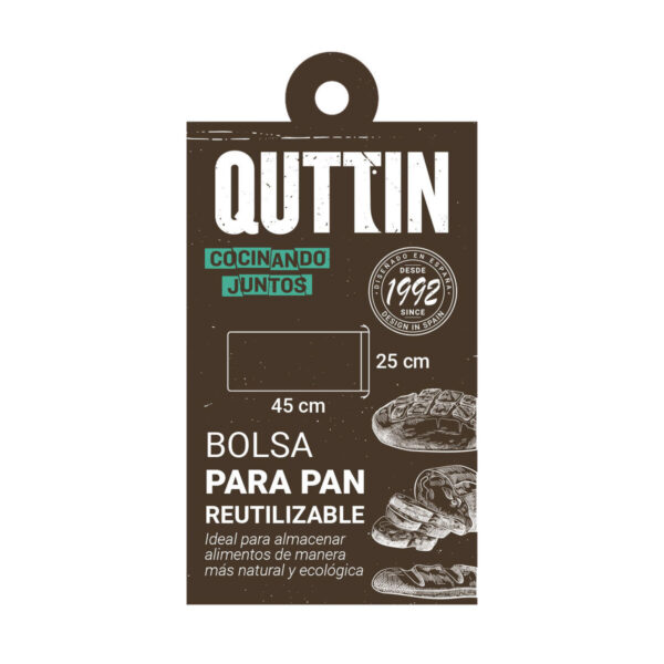 Wiederverwendbare Säcke für Lebensmittel Quttin Bread 25 x 45 cm (24 Stück) – Bild 2