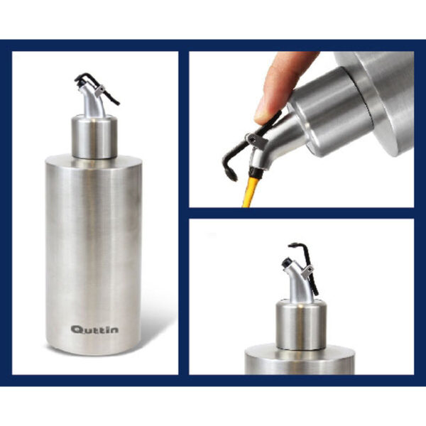 Ölfläschchen Quttin Silberfarben Edelstahl 550 ml (12 Stück) – Bild 3