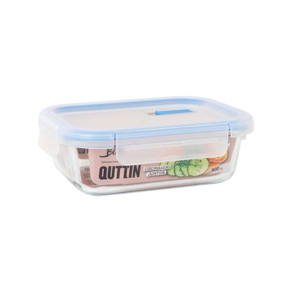 Lunchbox hermetisch Quttin Boho Durchsichtig rechteckig 600 ml (6 Stück) – Bild 2