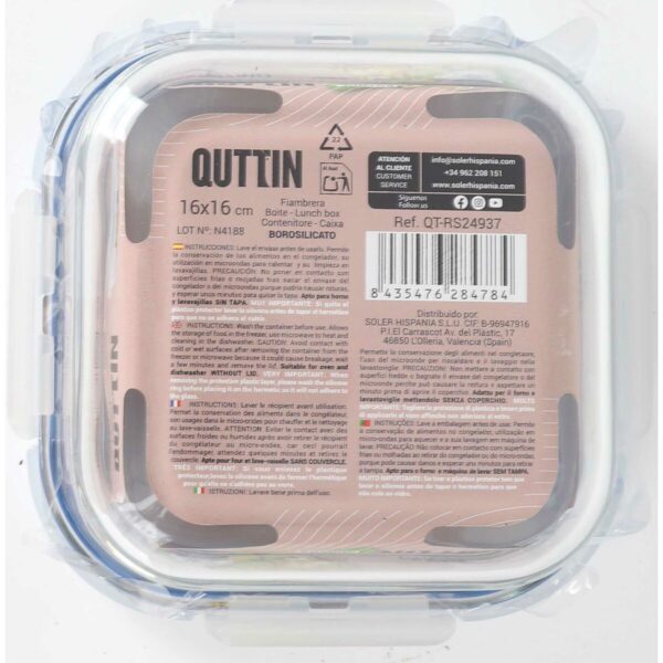 Lunchbox hermetisch Quttin Boho Durchsichtig 750 ml (6 Stück) – Bild 2