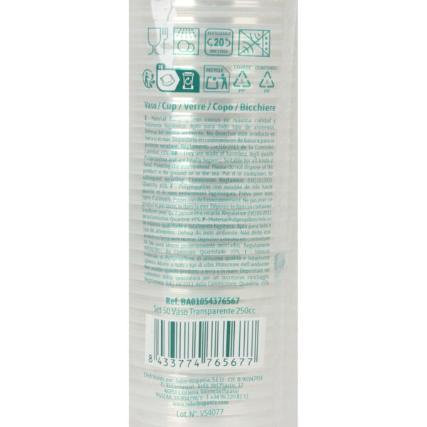 Gläserset Algon 250 ml 50 Stücke (18 Stück) – Bild 2