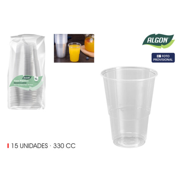 Gläserset Algon 330 ml 15 Stücke (24 Stück) – Bild 3