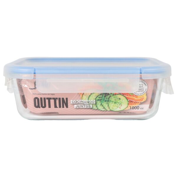 Lunchbox hermetisch Quttin Boho Durchsichtig rechteckig 1 L (6 Stück) – Bild 2