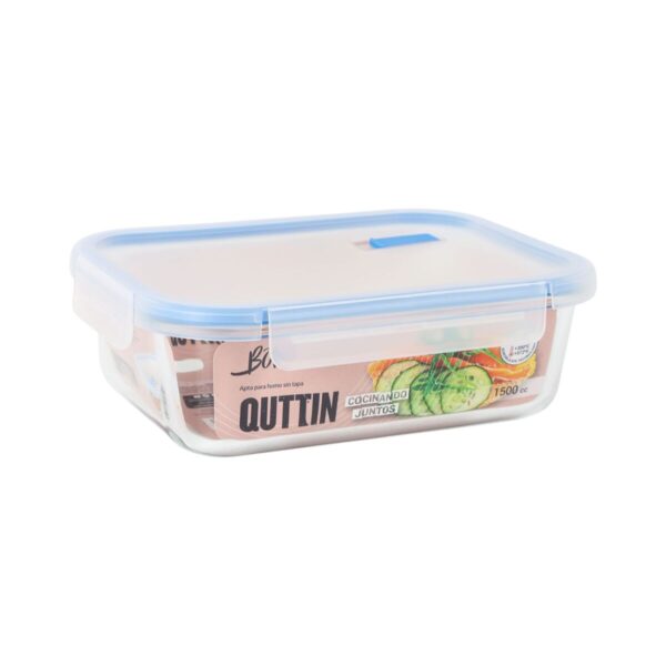 Lunchbox hermetisch Quttin Boho Durchsichtig rechteckig 1,5 L (6 Stück) – Bild 2