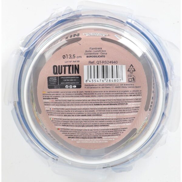 Lunchbox hermetisch Quttin Boho Durchsichtig 0,4 l (12 Stück) – Bild 3
