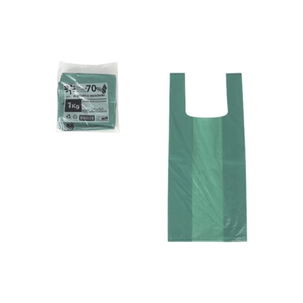 Wiederverwendbare Tasche Inde grün 35 x 50 cm (10 Stück) – Bild 2