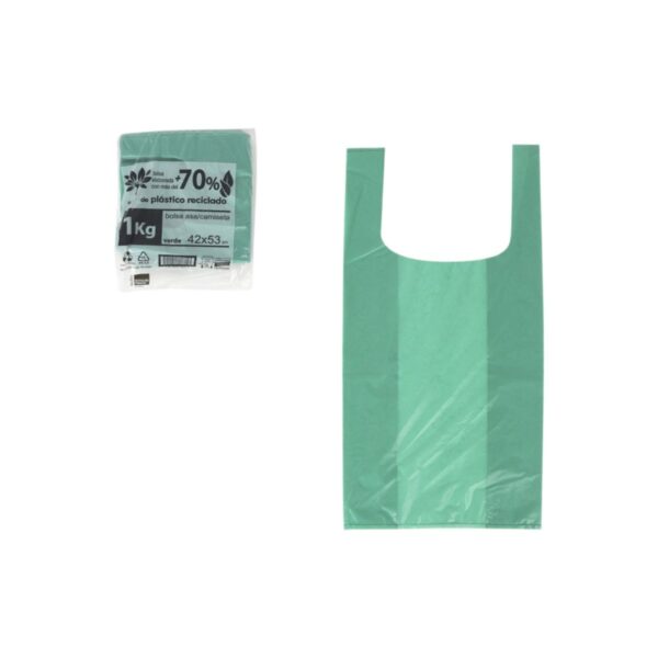 Wiederverwendbare Tasche Inde grün 42 x 53 cm (10 Stück) – Bild 2